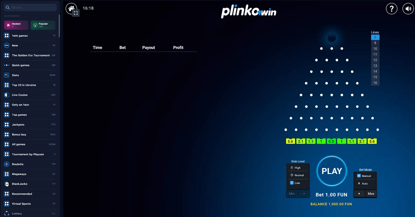 Plinko 1win Plinko 1win